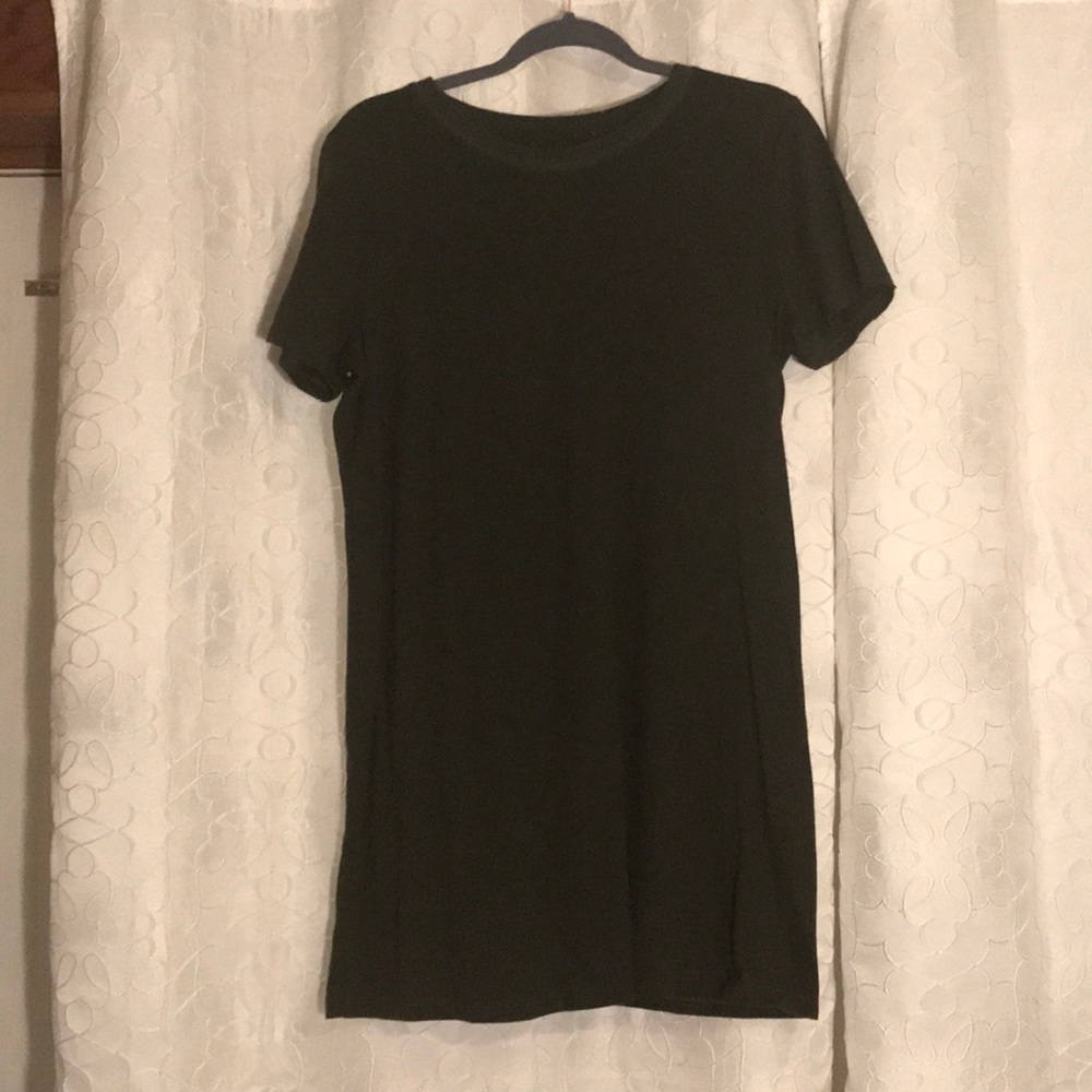 Olive green t-shirt dress